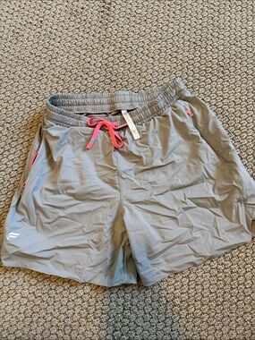 Fabletics Women’s Grey Everyday Shorts with Neon Pink accents, XS